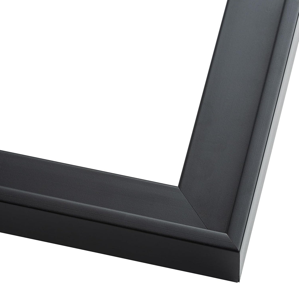 16x40 Canvas Frame Black Solid Wood Floater Frame Width 1.5 Inches | Interior Frame Depth 0.875 Inches | Austin Contemporary Canvas Frame Complete with Canvas Clips & Hanging Hardware