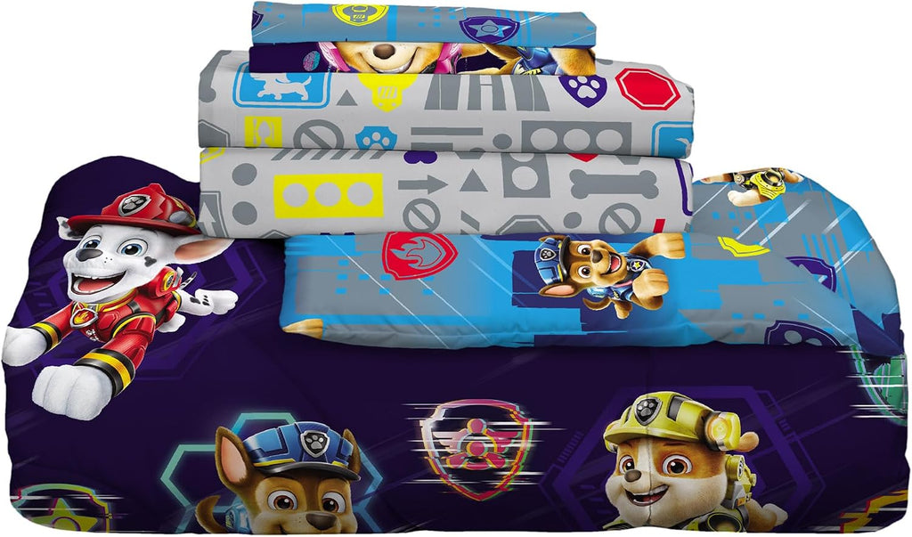 Franco Paw Patrol Kids Bedding Super Soft Comforter and Sheet Set with Sham, 7 Piece Queen Size, (Official Licensed Product)