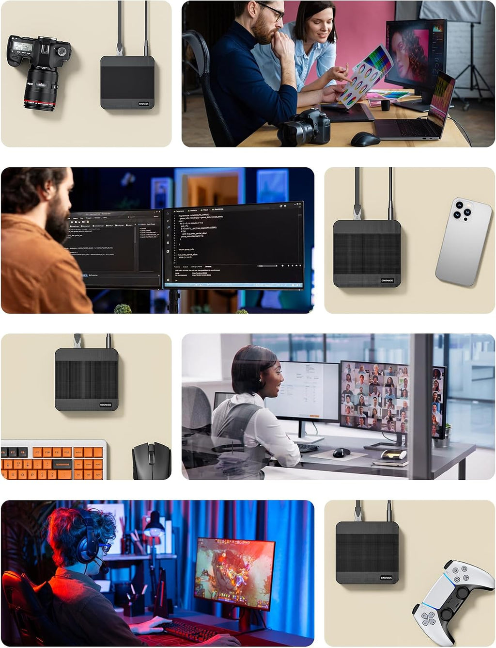 N4 Dual Nic Mini PC, Ryzen 9 6900HX, 32GB LPDDR5X 1TB PCIe 4.0 SSD, Radeon 680M GPU, Mini Computer, WiFi-6E(AX210) & BT-5.2, 4K Triple Display, Office/Home/Gaming