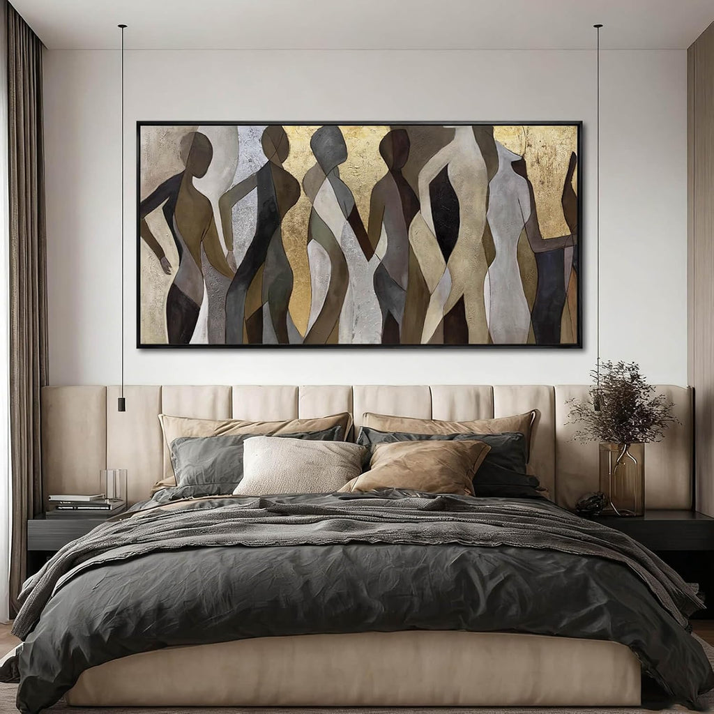 Abstract Canvas Wall Art Textured Print Pictures Contemporary Wall Decor 29'x58' Large Artwork for Living Room Kitchen Art