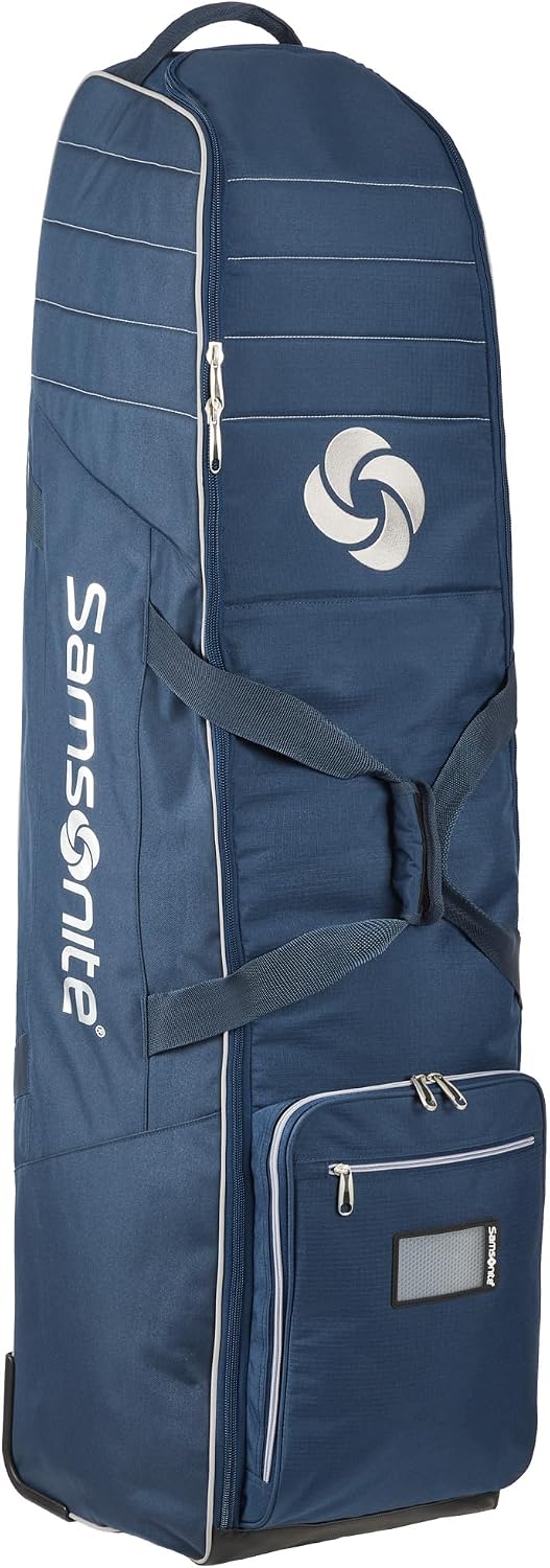 Samsonite Soft-Sided Golf Travel Bag with Wheels, Heavy-Duty 600D Polyester, Additional Top Padding, Shoe/Accessory Pocket, Foldable