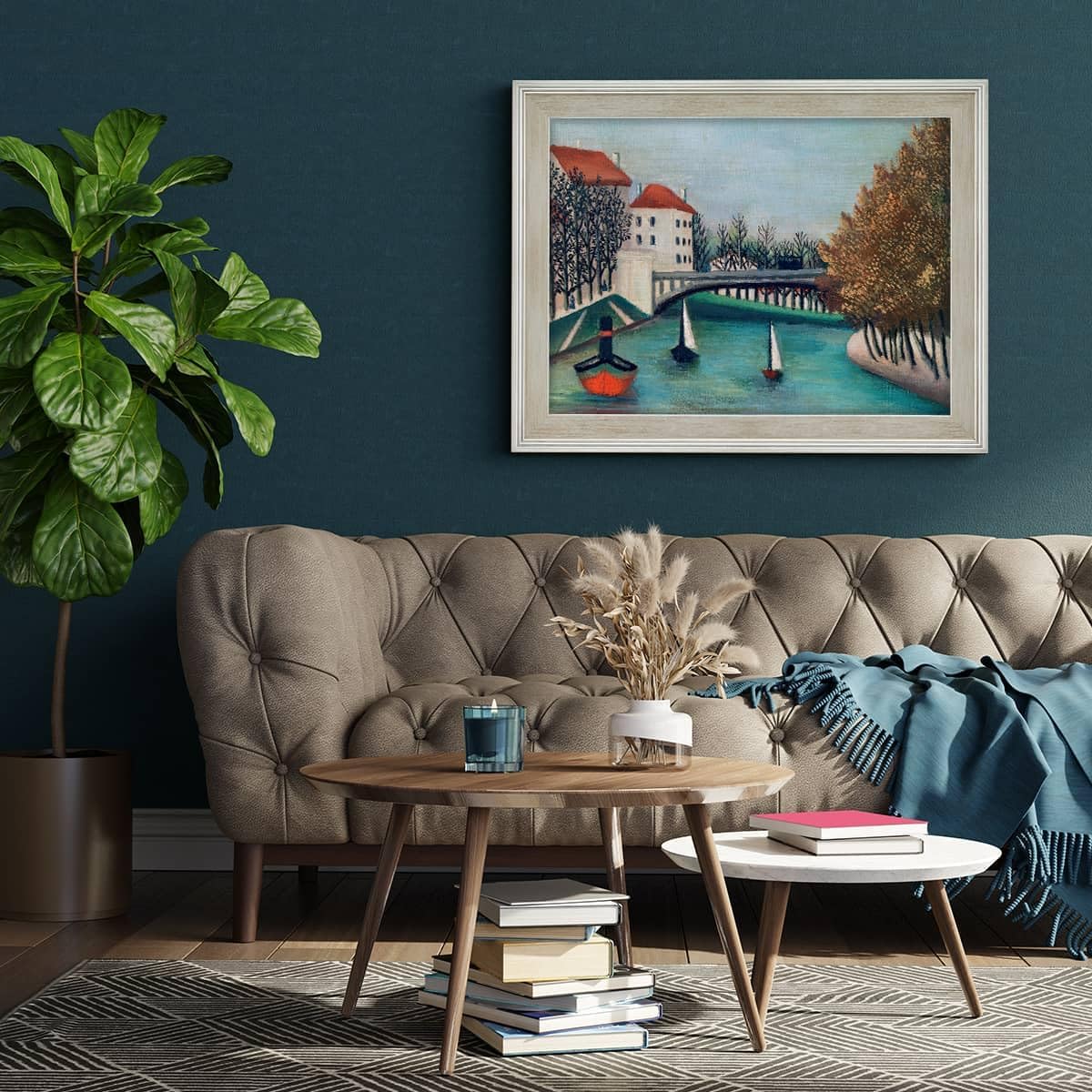 Cardinali Plein Aire Silver 11x14 Open Back Frames for Canvas Art- Box of 4, 3' Wide Moulding w/Raised Edge -No Glass or Backing - 1/2' Rabbet Depth- Timeless Picture Frame for Canvas - Made in USA