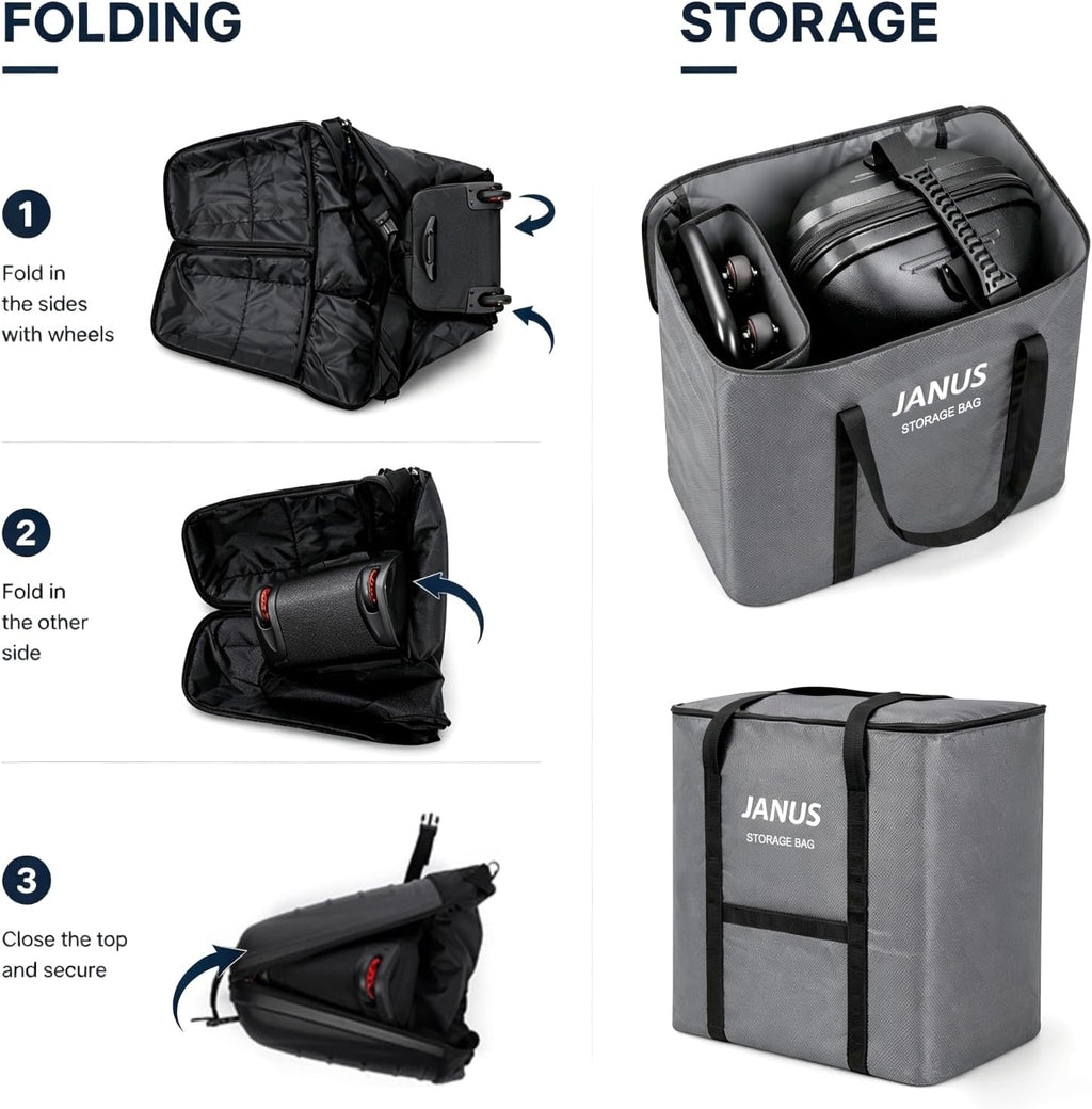 JANUS Golf Travel Bag with Wheels, Foldable Airline-Ready Design, Protective Structured Design, and Support-Leg Travel System