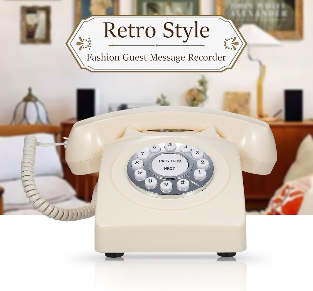 Audio Guest Book Wedding Phone - Retro Audio Message Record Wedding Phone Customized with Voicemail Best Wishes Suitable for Bridal Shower Birthday Party Baby Shower Anniversary Engagement