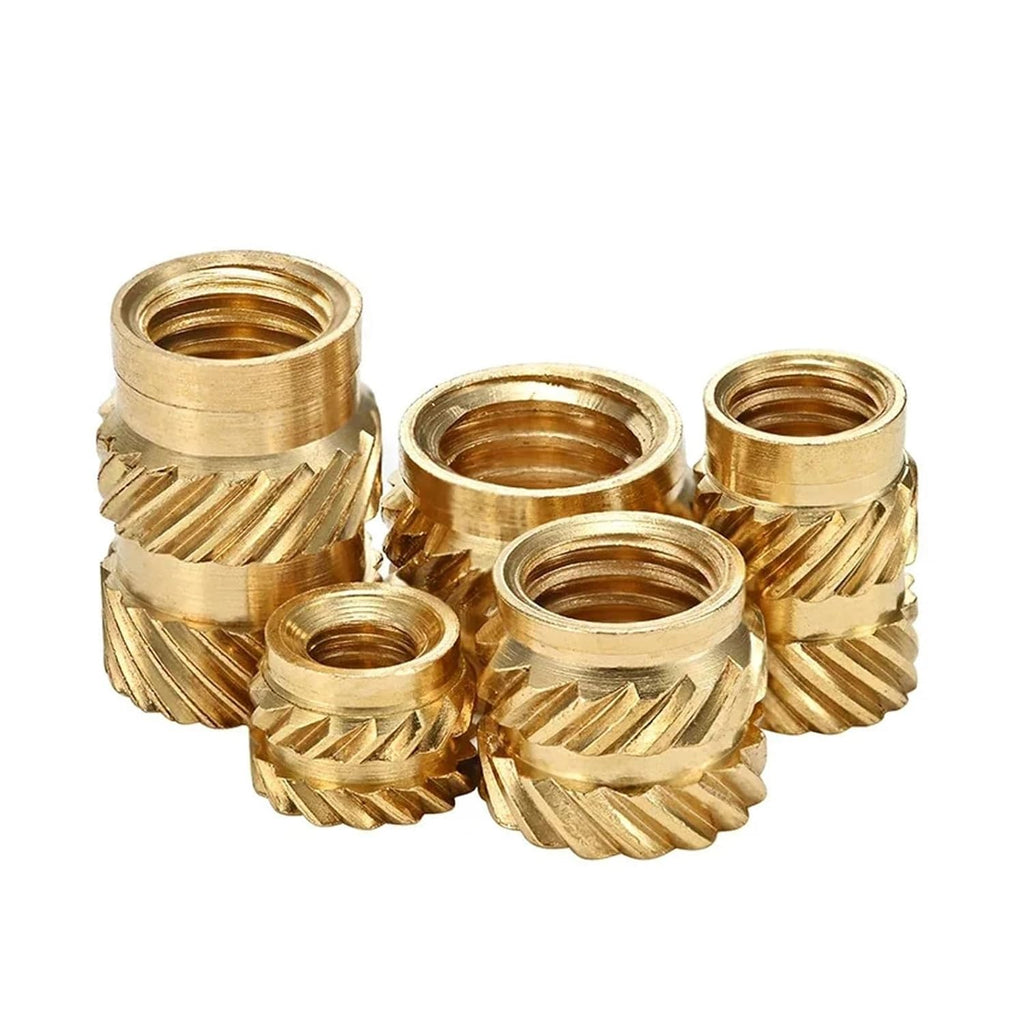 300pcs M5 M6 Heat Threaded Insert Nuts Brass Hot Melt Molding Knurled Injection Metal Copper Lock Nut for 3D Printer(M6x9.5x9.5 (300pcs))