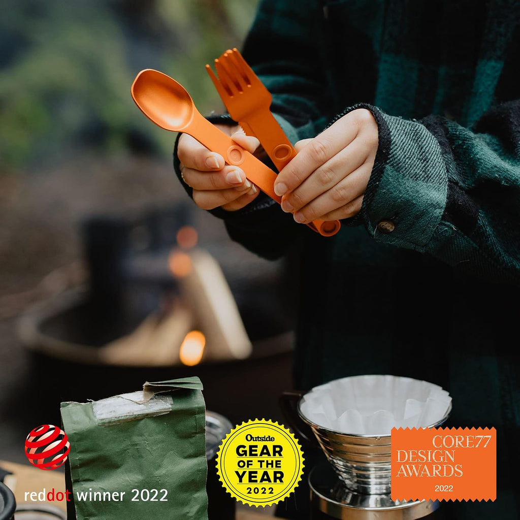 FULL WINDSOR - MAGWARE - Magnetic Camping Cutlery Set, Travel Utensils for Outdoor Cooking, Dining, & Camping, Knife, Fork & Spoon, Portable Silverware with Pouch - Multicolor (15 PCS)