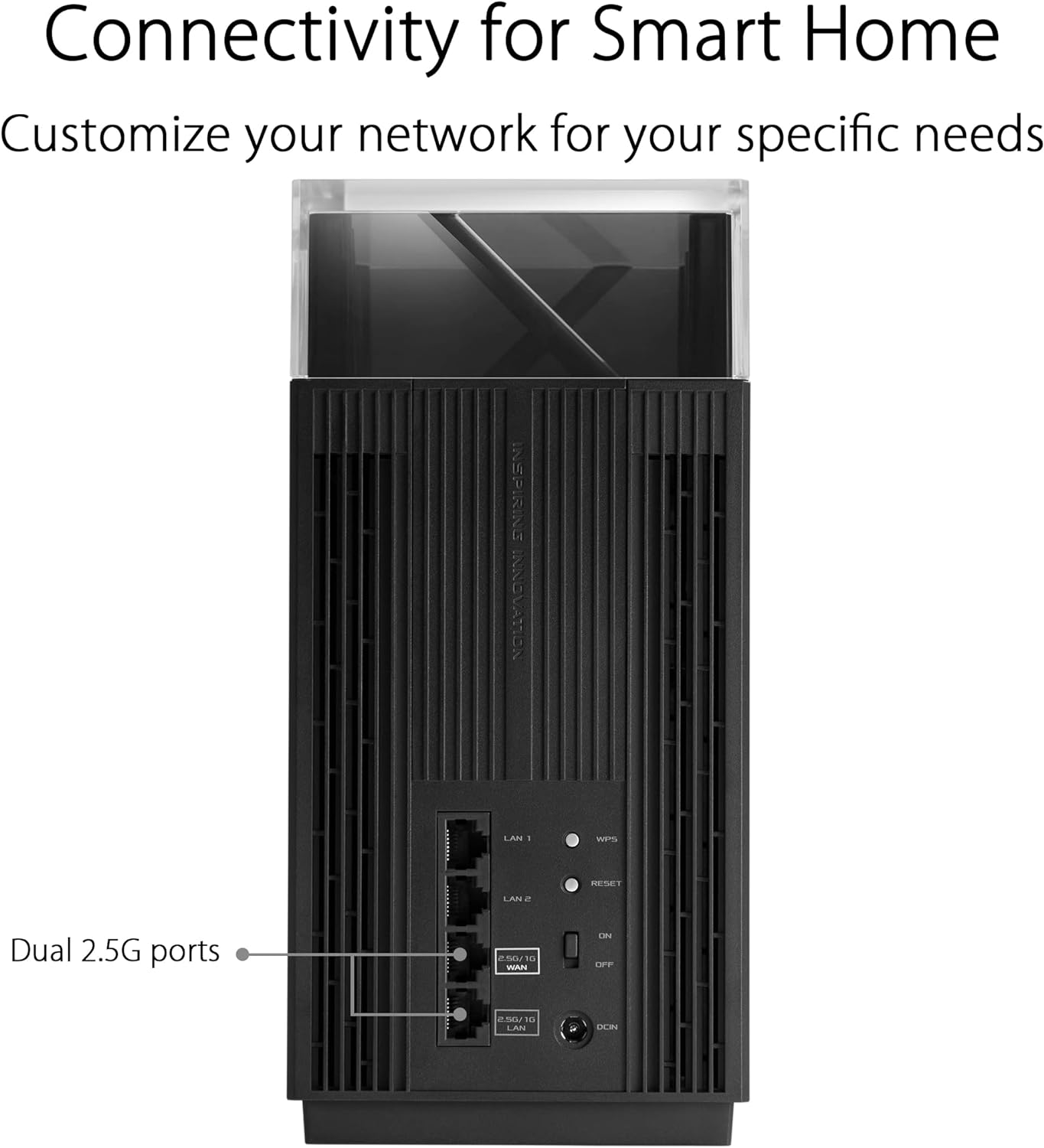 ASUS ZenWiFi Pro AXE11000 Tri-Band WiFi 6E Mesh System (ET12 2PK) - Whole Home Coverage up to 6000 Sq.Ft & 6+ Rooms (Renewed)