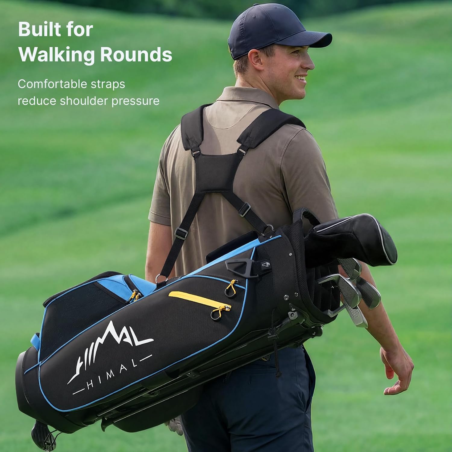 GoHimal 14-Way Golf Stand Bag, Golf Bag with Stand - Lightweight Durable Club Bag for Men & Women