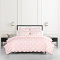 kate spade new york Stripe Dot 2-Piece Twin Quilt Bedding Set, 100% Cotton Reversible Cover, All Season Warmth Bedding, Machine Washable, Pink