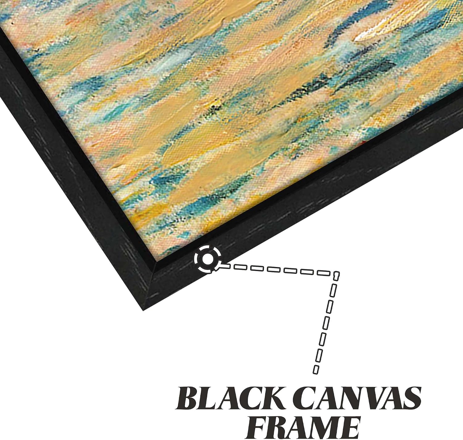Framed Lake Canvas Wall Art: Claude Monet Sunset The Houses of Parliament Painting Picture Textured Abstract Building Print Decor Bedroom Living Room Artwork
