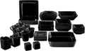 10 Strawberry Street Nova Square 45 pc Dinnerware Set, Black
