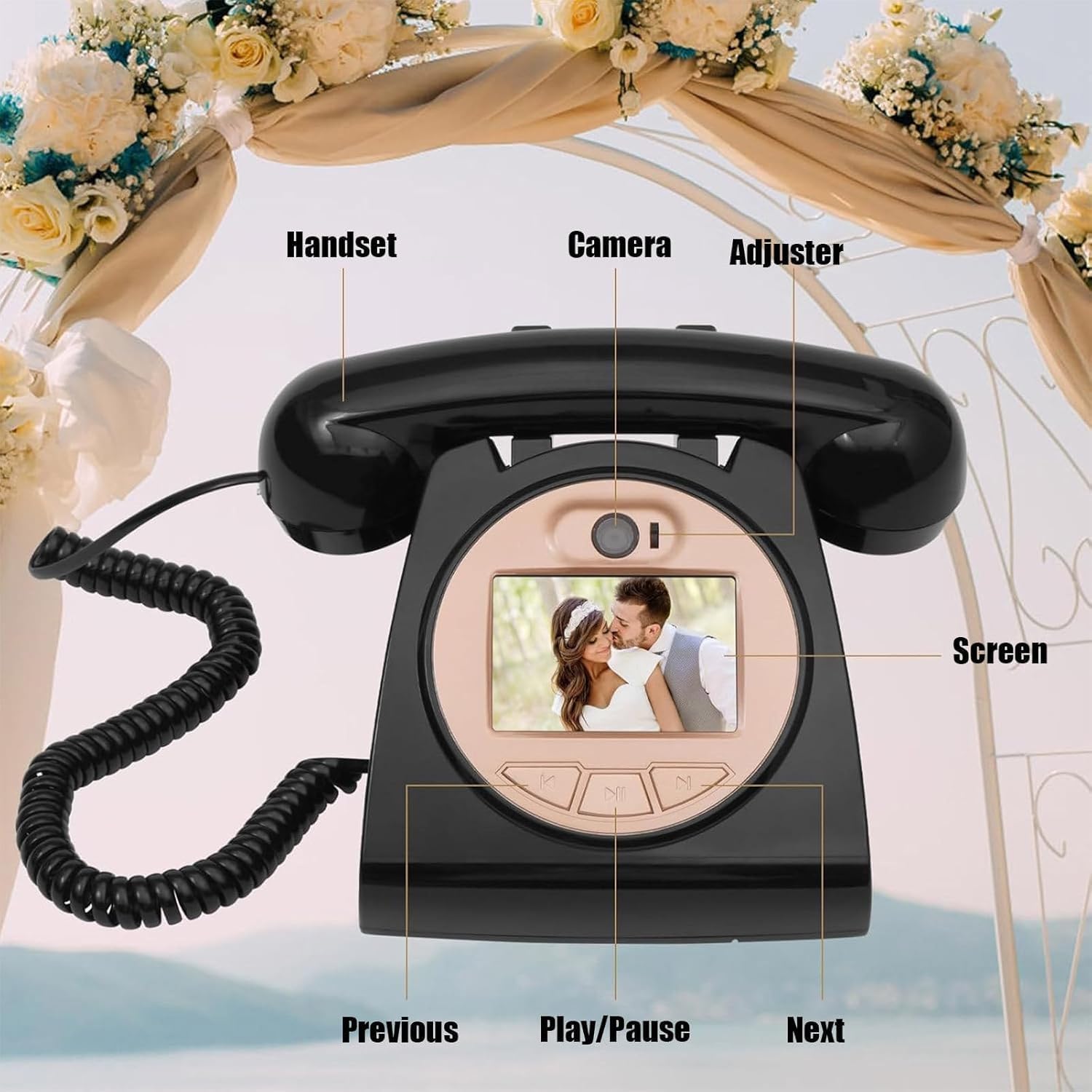 Video Audio Guest Book, 1080p Video Recording, Customized Audio-Video Guestbook for Weddings, Birthdays, Anniversaries Engagements