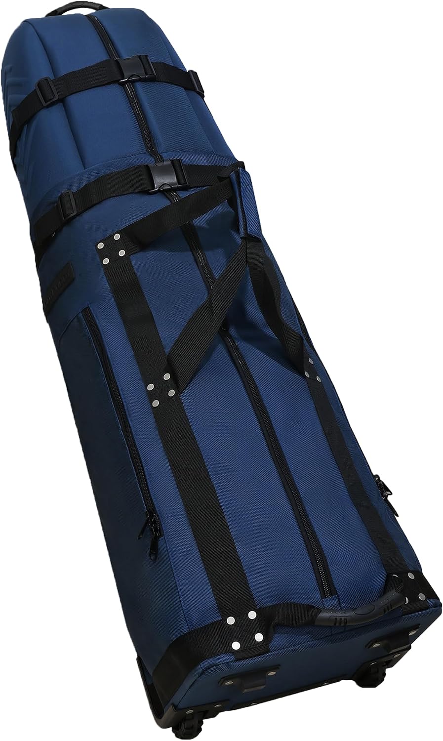 CaddyDaddy First Class Military Grade Ballistic Nylon Travel Cover with EVA Dense Foam Top Padding 2 Year Full Replacement Coverage Self Standing Base XL Wheels Case for Transporting Clubs on Airlines