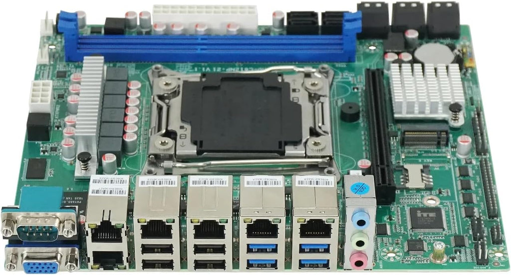 C612 NAS Motherboard Slot 10xSATA 1*M.2_ NVME PCIE ×1 LGA2011-3 for NAS Router Sever 6x2.5GbE I226 DDR4 RAM Memory