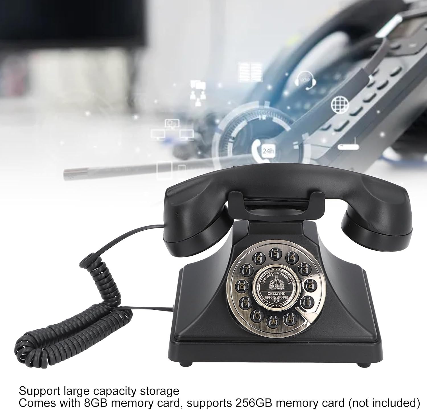 ciciglow Vintage Audio Guest Book Phone, Wedding Phone, Message Recorder for Weddings, Birthdays, Anniversaries, Great for Vintage Enthusiasts