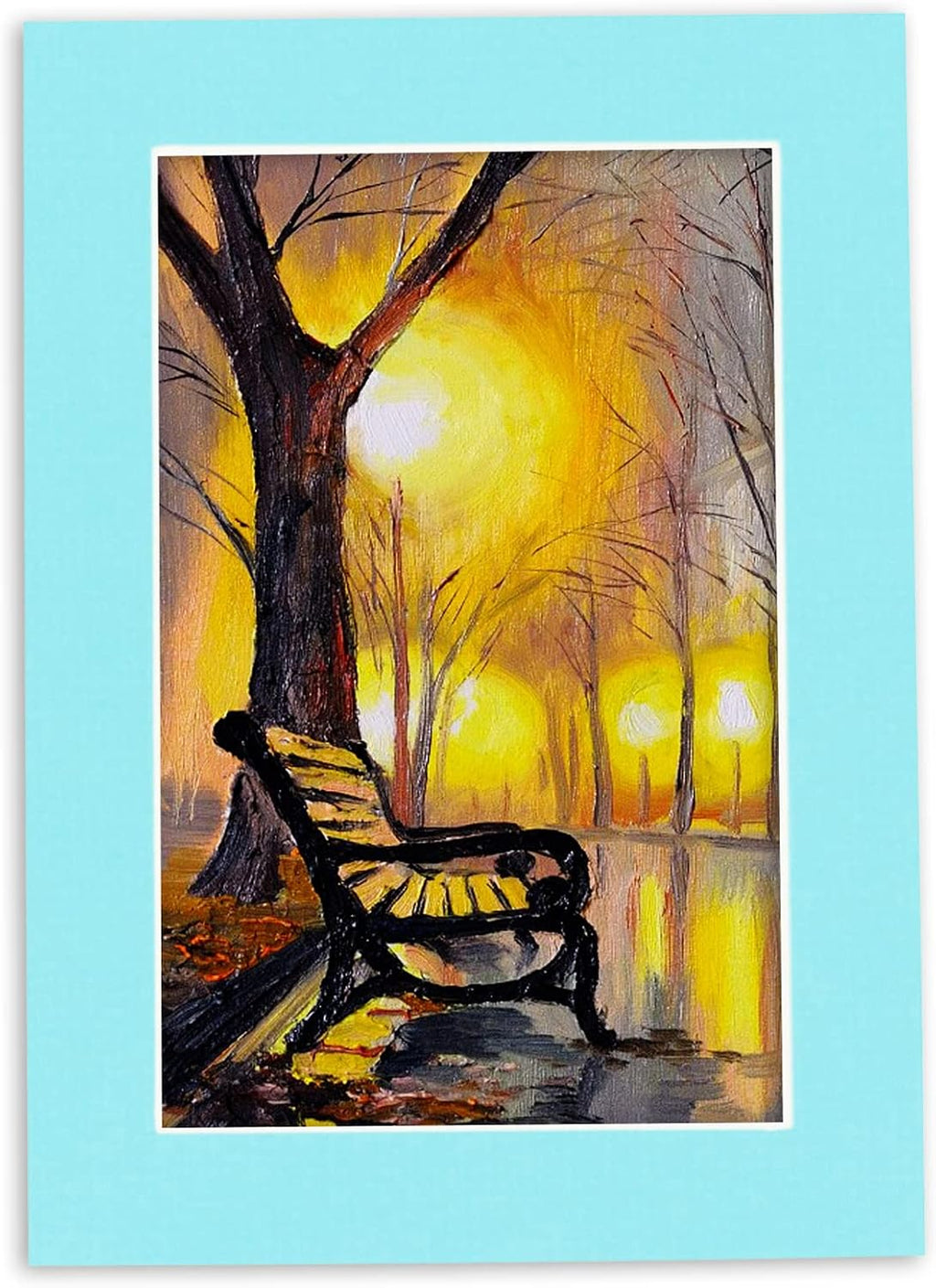 Poster Palooza Pack of 25 Acid Free 11x14 Mats Bevel Cut for 8.5x11 Photos - Aquamarine Blue Precut Matboards For Pictures, Photos, Framing - 4-ply Thickness