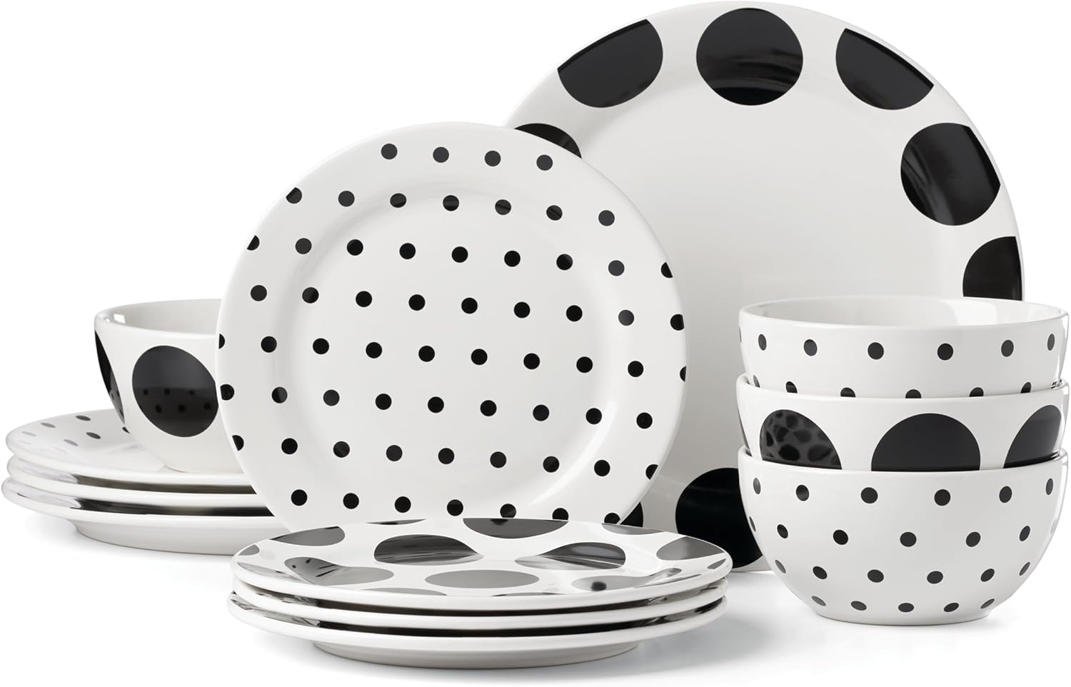 Kate Spade New York Dot 12-Piece Dinnerware Set, 19.84, White