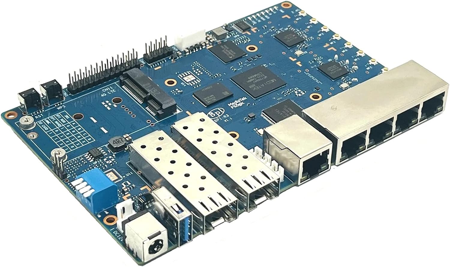 Banana Pi BPI-R3 Router Board with MediaTek MT7986(Filogic 830),Support Wi-Fi 6/6E,2.5GbE SFP