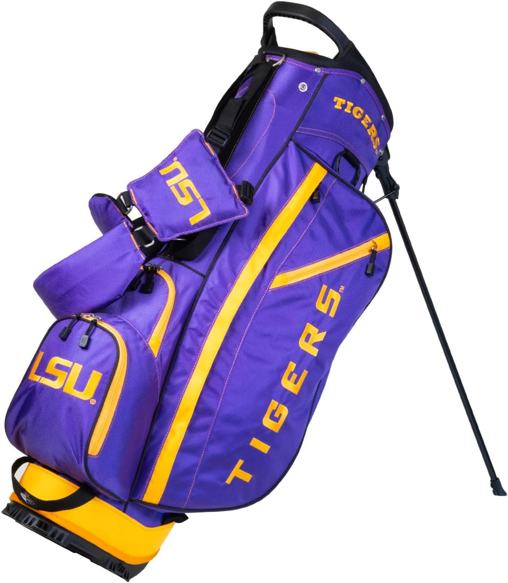 Team Golf NCAA Fairway Golf Stand Bag, Lightweight, 14-Way Top, Spring Action Stand, Insulated Cooler Pocket, Padded Strap, Umbrella Holder & Removable Rain Hood