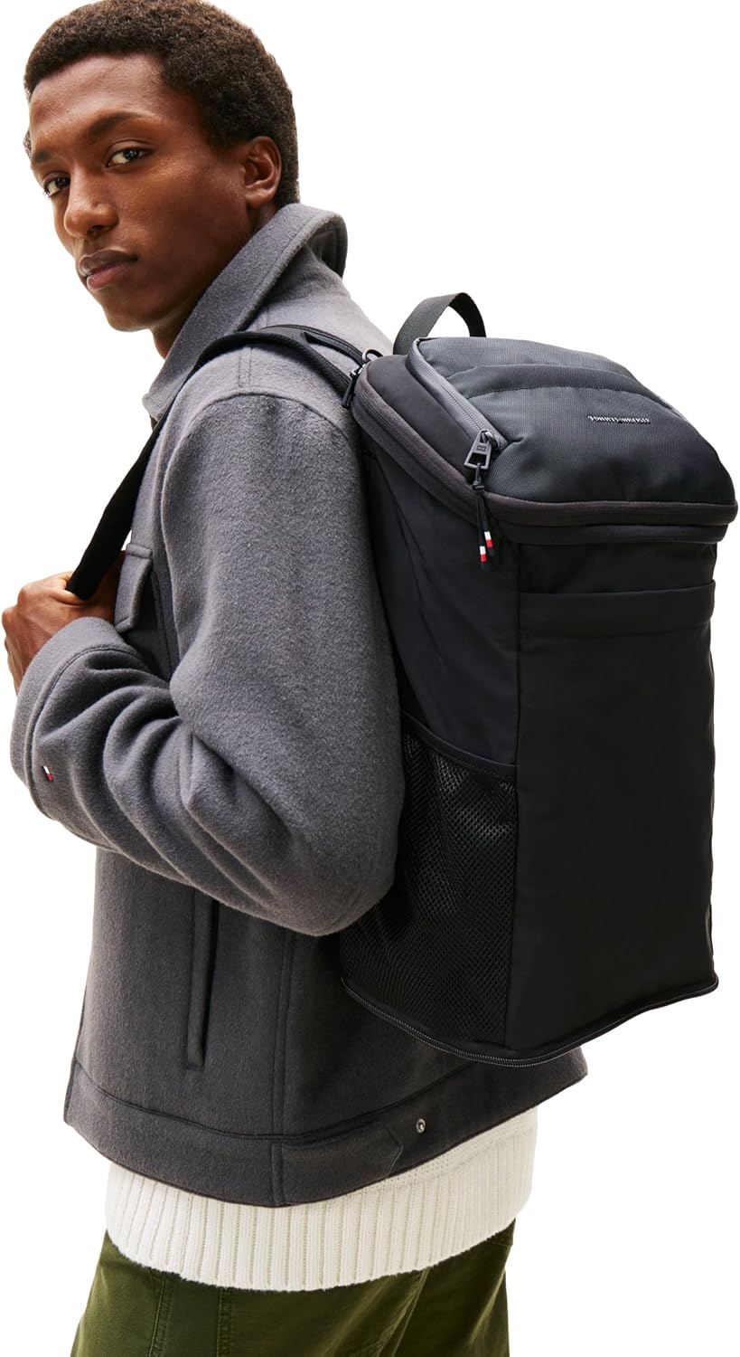 Tommy Hilfiger Mens Travel Packable Backpack,BLACK One Size