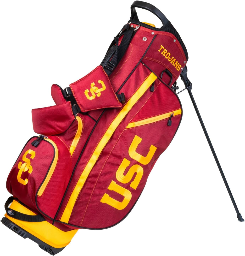 Team Golf NCAA Fairway Golf Stand Bag, Lightweight, 14-Way Top, Spring Action Stand, Insulated Cooler Pocket, Padded Strap, Umbrella Holder & Removable Rain Hood