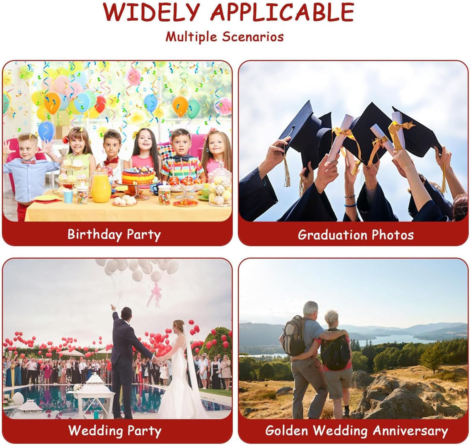 Video Audio Guest Book Wedding Phone, Record Customized Video Audio Messages, Video Audio Phone guestbook, Ideal for a Variety of Memorable Party (Red 64G)