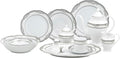Lorenzo Import Victoria 57-Piece Wavy Porcelain Dinnerware Set