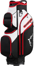 uniHimal Golf Cart Bag, 15 Way Organizer Divider Top with Handles and Rain Cover