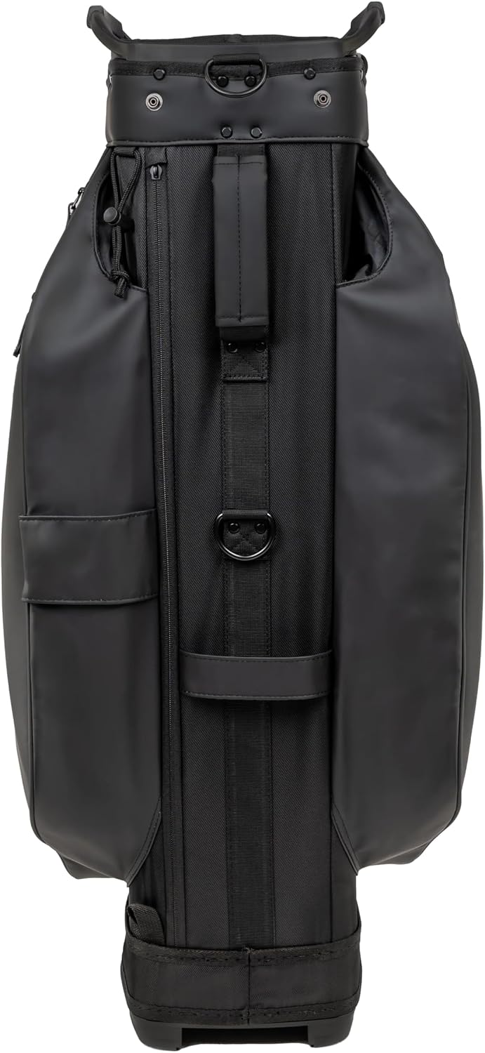 KRADUL - LUX Cart Bag – Lightweight Vegan Leather Golf Cart Bag with Waterproof Pockets, Organized Club Dividers & Cart Strap Tunnel
