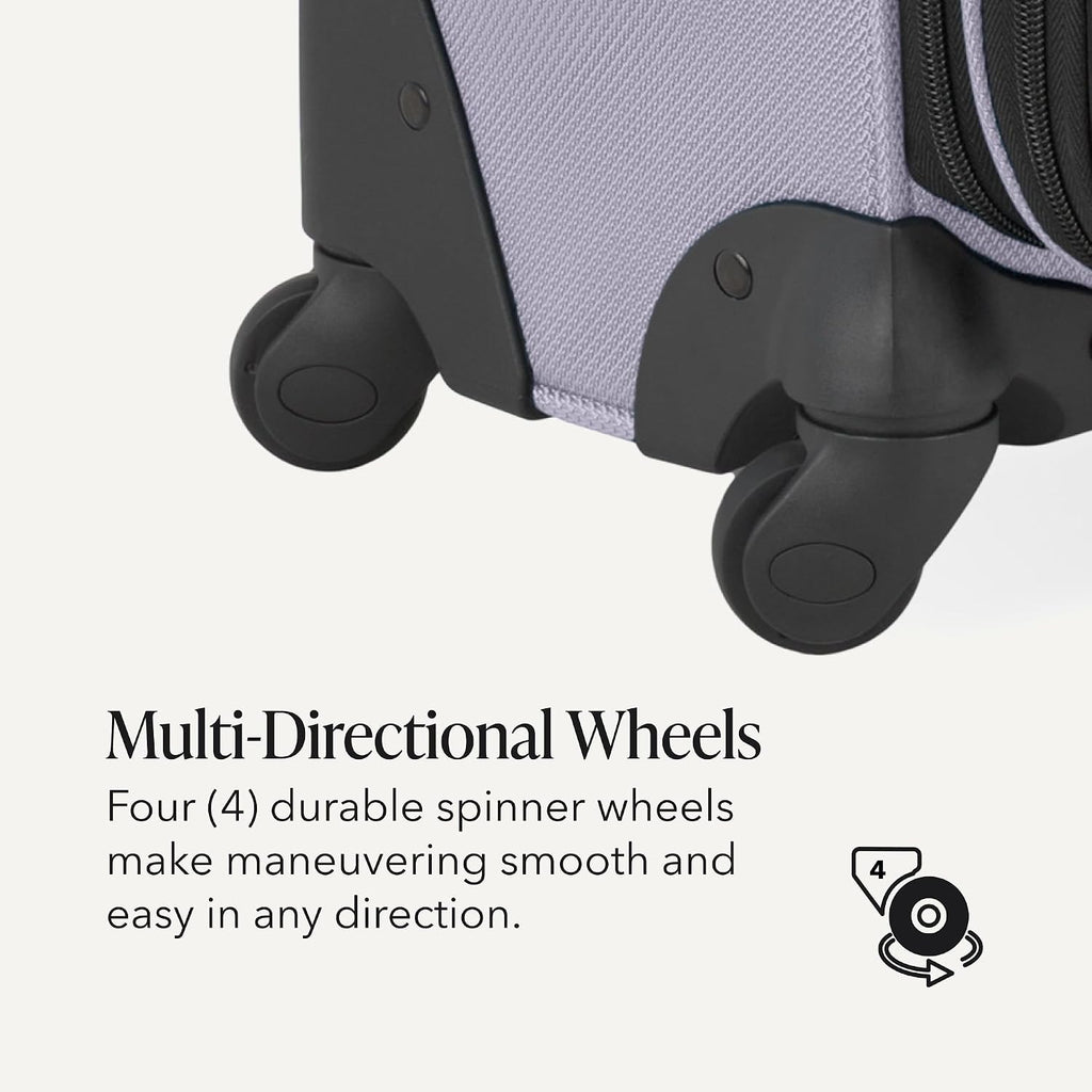 SWISSGEAR Sion Carry-On Spinner Luggage, Softside Expandable, Lightweight Suitcase, Evening Haze, 22.75-Inch