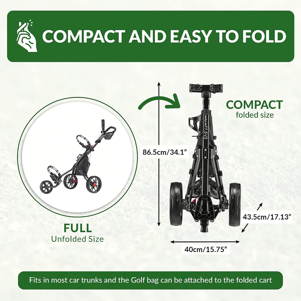 Caddytek Golf CaddyLite 11.5 V3 Superlite Deluxe Push Cart