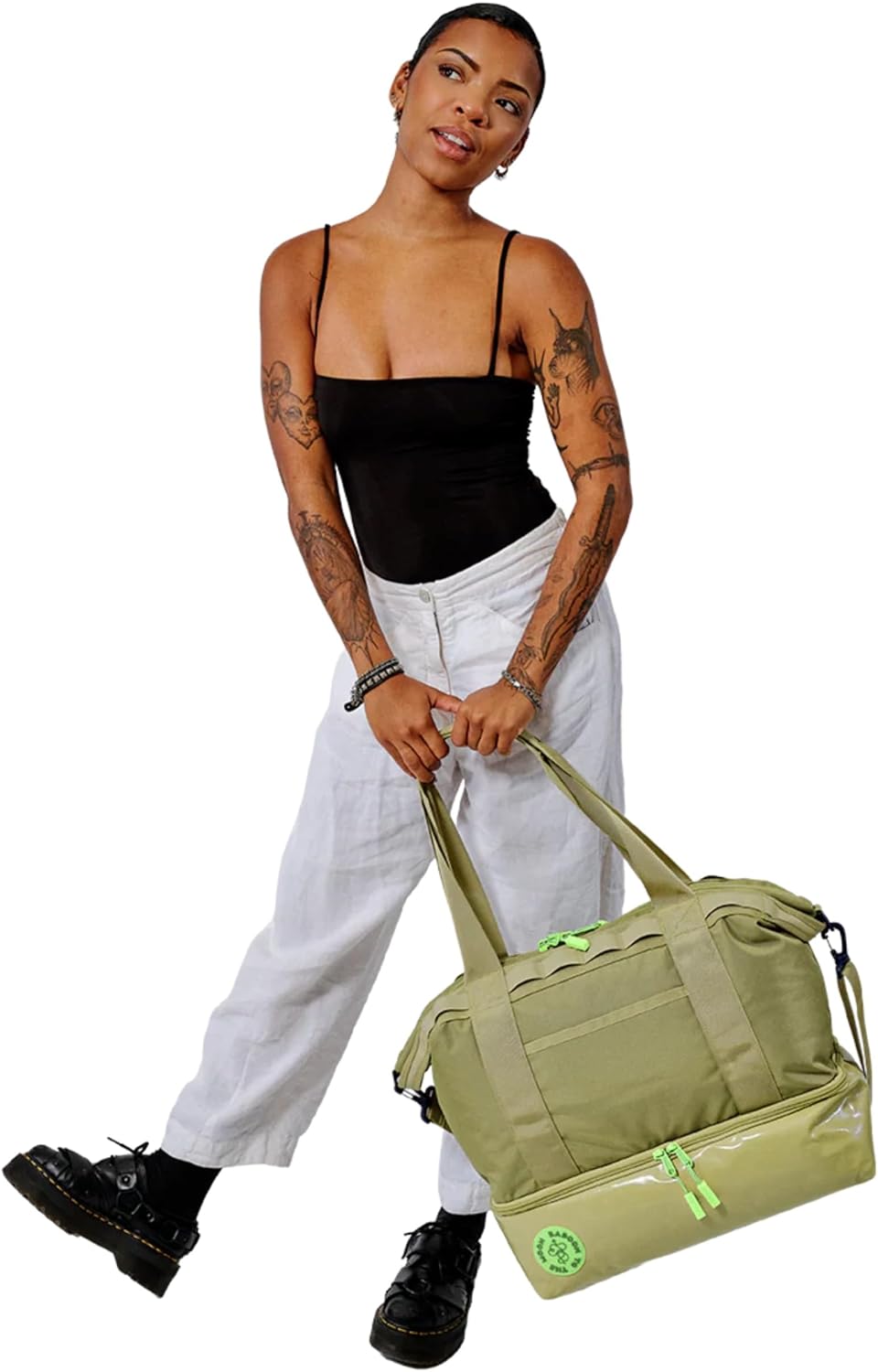 Baboon to the Moon Weekender Bag Duffle Bag with Shoe Compartment Carry On Overnight Travel Bags Lightweight Expandable Travel Duffel for Women (Circuit)