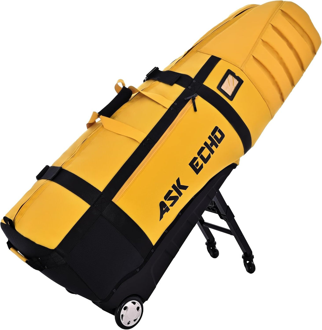 ASK ECHO Locklink StableRoller Golf Travel Bag with 4-Wheel Rolling System, Extendable Support Stand Legs