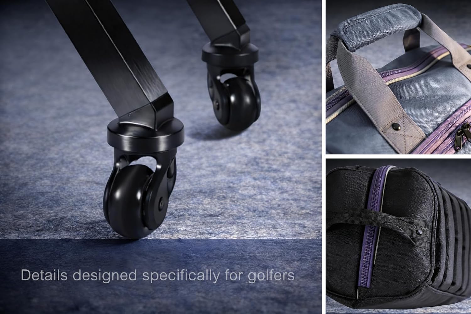 Premium Golf Travel Bag for Airlines with 4-Wheel Hands-Free Rolling & 2-Wheel Pull Mode, Enhanced Head Protection, Reinforced Hard Base