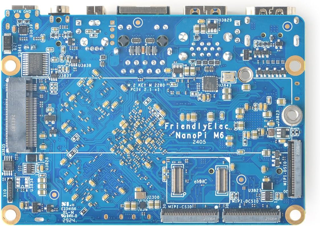 FriendlyElec NanoPi M6 Computer Mini Router OpenWRT, LPDDR5 4GB/16GB/32GB RAM, 6Tops NPU Mali-G610 GPU RK3588S SoC, for NAS, Smart Gateway and 8K Video Playing, Support Debian Ubuntu (32GB SBC)