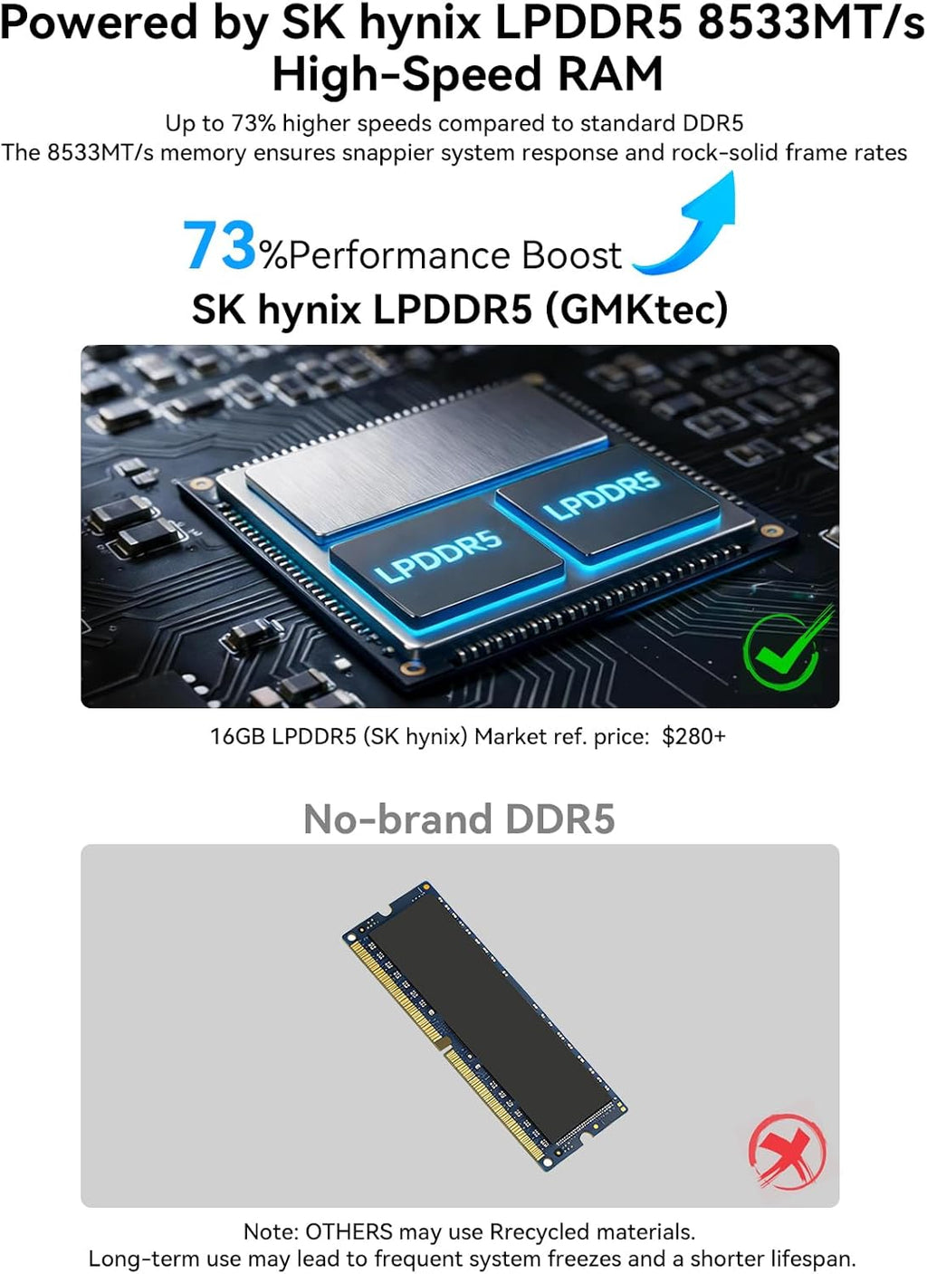 GMKtec K13 Mini PC Intel Ultra 7 256V (Turbo 4.8GHz) SK Hynix LPDDR5 8533 MT/s PCIe 4.0 SSD Intel ARC 140V Desktop Mini Computer 5GbE LAN NIC/ 2X M.2 Expansion Slots/ USB4/ HDMI