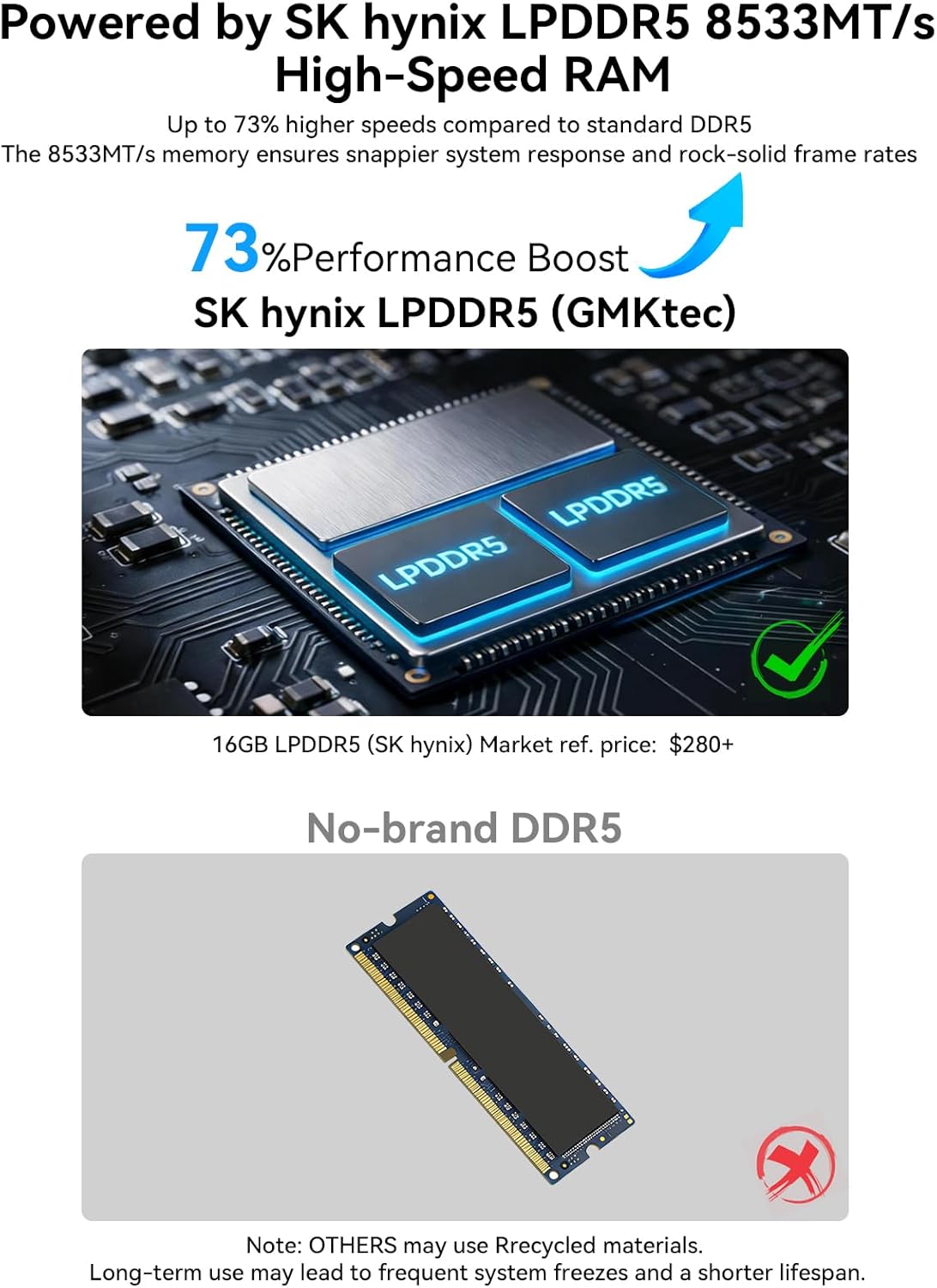 GMKtec K13 Mini PC Intel Ultra 7 256V (Turbo 4.8GHz) SK Hynix LPDDR5 8533 MT/s PCIe 4.0 SSD Intel ARC 140V Desktop Mini Computer 5GbE LAN NIC/ 2X M.2 Expansion Slots/ USB4/ HDMI