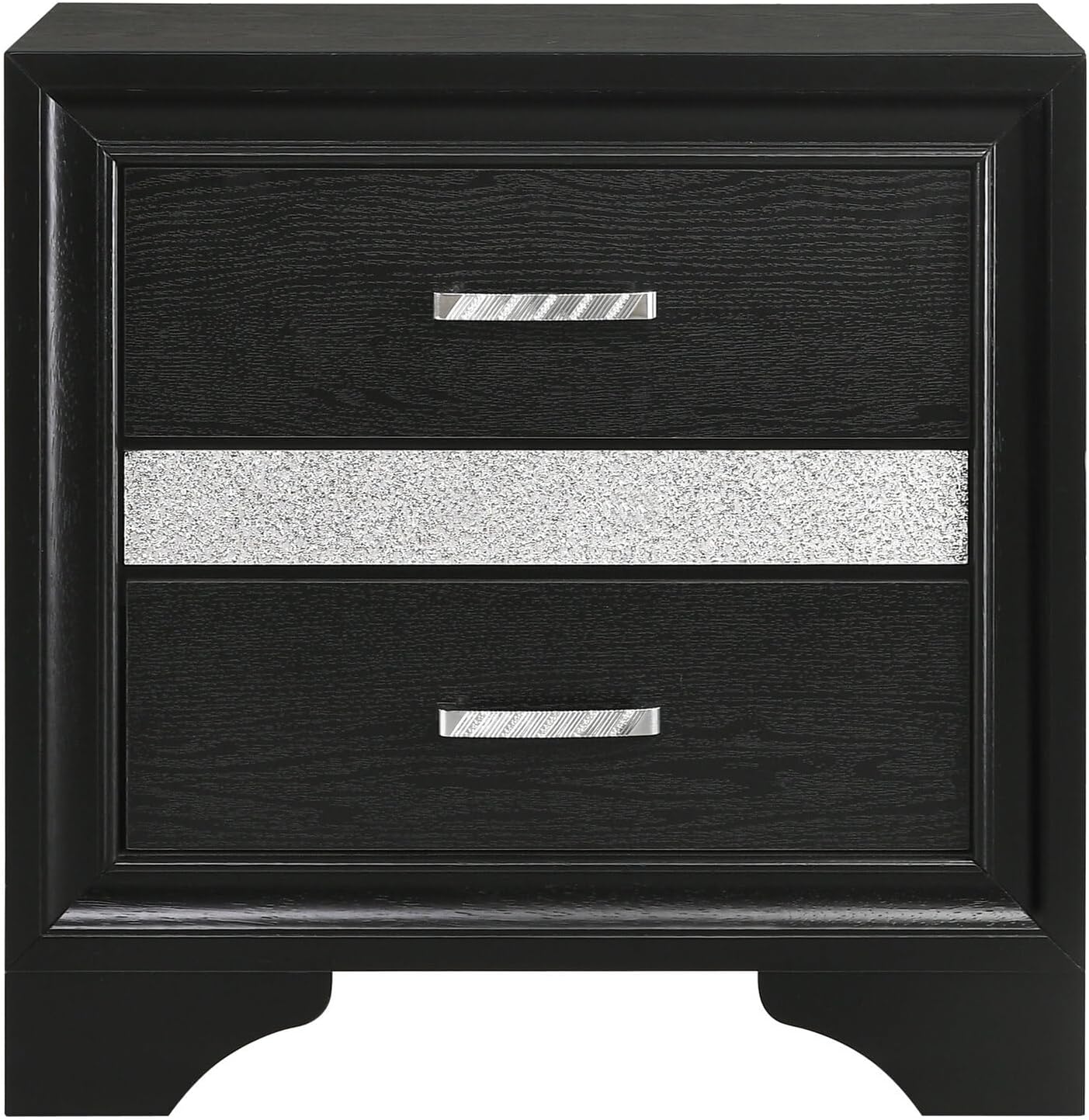 HomeStock Bedroom Set 4 Piece Black Finish Modern Design