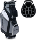 Goplus Golf Cart Bag with 14-Way Top Dividers, Golf Club Bag with 7 Zippered Pockets Including Cooler Bag, Rain Hood, Carry Handles, Detachable Shoulder Strap, Lightweight Golf Bag for Men Women