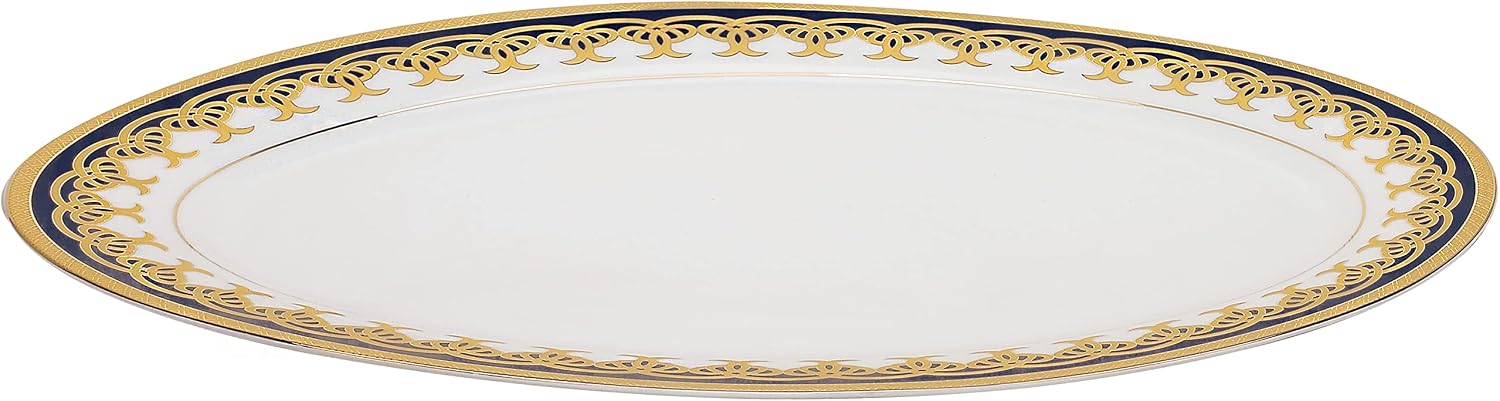 Lorren Home Trends 57-Piece Porcelain Dinnerware Set, Iris, Service for 8