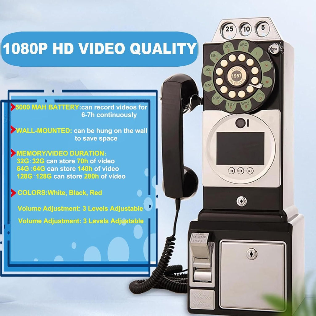2025 Video & Audio Guest Book Wedding Phone Guestbook - 1080p HD + 32/64/128GB Storage for Weddings, Graduations & Unforgettable Moments,Creative Easy to Use& Fun Engagements,Black128g