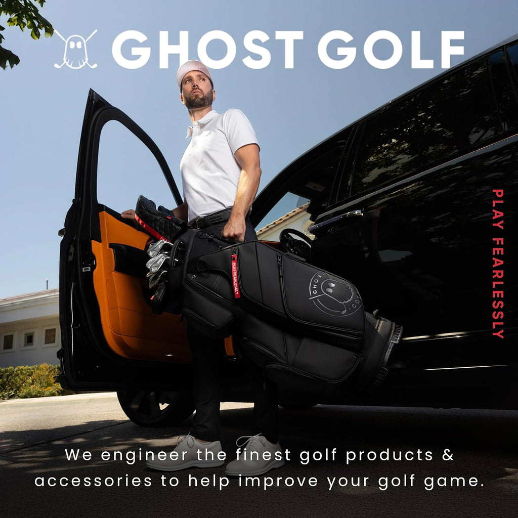 Ghost Golf AWOL Golf Travel Bag for Airlines with Wheels - Soft Padded Golf Club Travel Cover Fits All Stand & Cart Bags - Lockable Zippers, Water Resistant & Long-Lasting Heavy Duty Material
