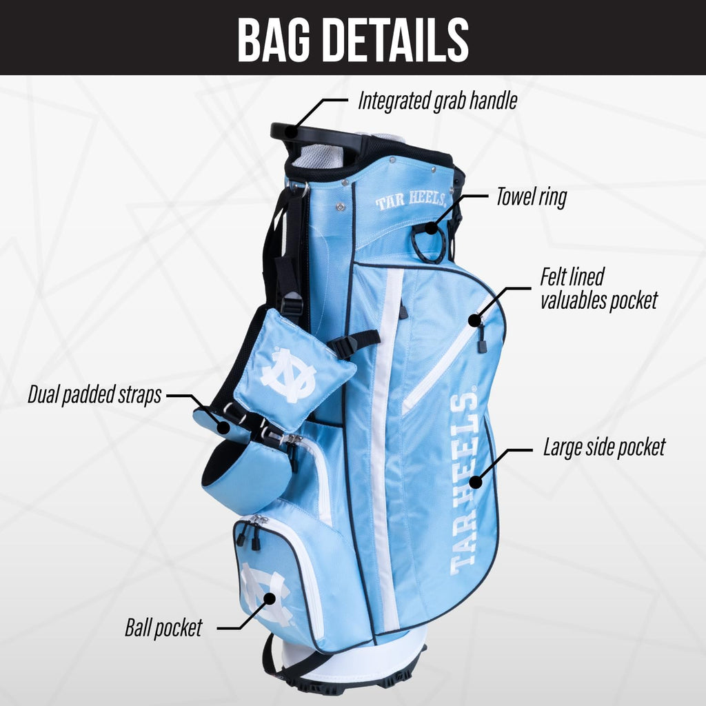 Team Golf NCAA Fairway Golf Stand Bag, Lightweight, 14-Way Top, Spring Action Stand, Insulated Cooler Pocket, Padded Strap, Umbrella Holder & Removable Rain Hood