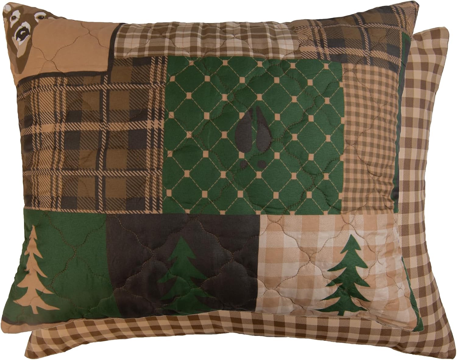Donna Sharp Green Forest-King Quilt Set, Measures 104 x 96, Includes 1 Quilt and 2 King Shams, Machine Washable