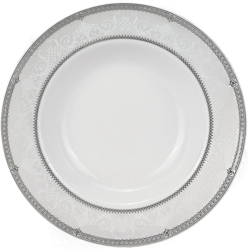 Lorren Home Trends 57-Piece Porcelain Dinnerware Set, Ballo, Service for 8