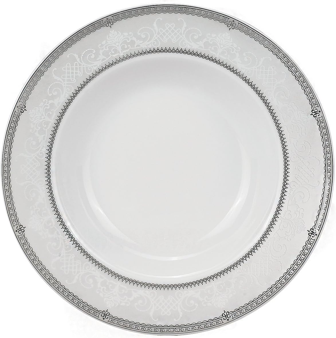 Lorren Home Trends 57-Piece Porcelain Dinnerware Set, Ballo, Service for 8