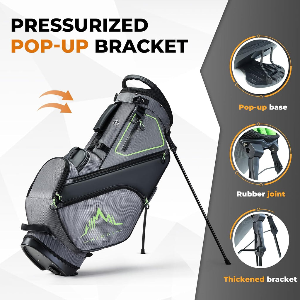 uniHimal 14 Way Dividers Golf Stand Bag Lightweight, Golf Bag for Men Women with Multiple Pockets, Dual Strap and Rain Cover Hood