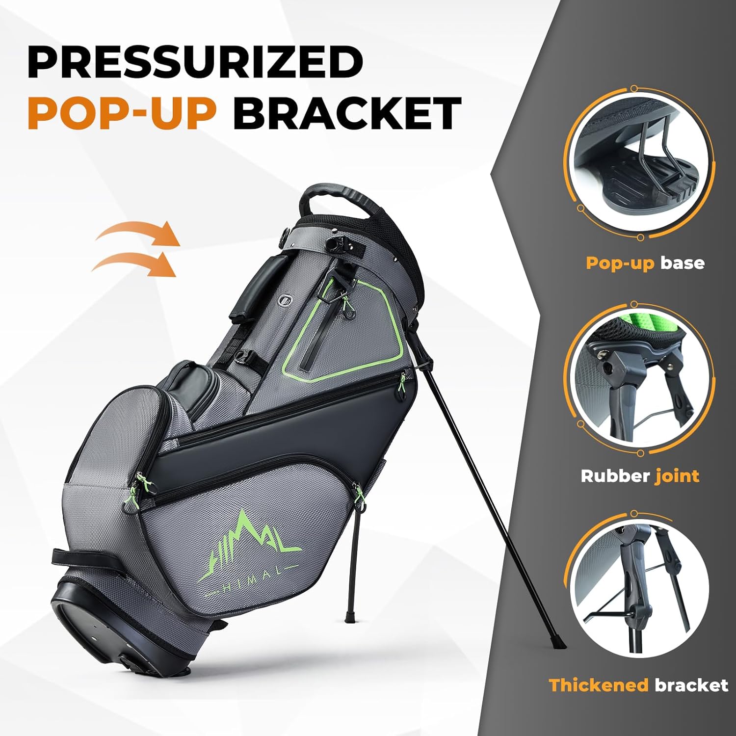 uniHimal 14 Way Dividers Golf Stand Bag Lightweight, Golf Bag for Men Women with Multiple Pockets, Dual Strap and Rain Cover Hood