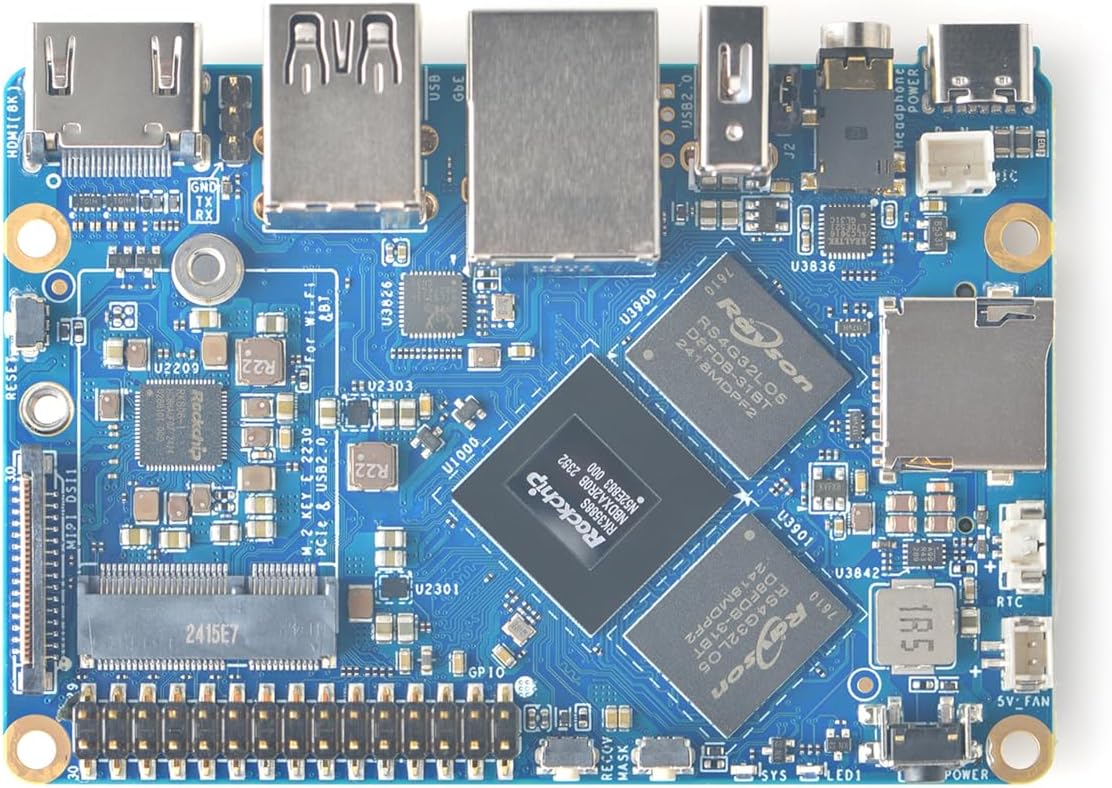 FriendlyElec NanoPi M6 Computer Mini Router OpenWRT, LPDDR5 4GB/16GB/32GB RAM, 6Tops NPU Mali-G610 GPU RK3588S SoC, for NAS, Smart Gateway and 8K Video Playing, Support Debian Ubuntu (32GB SBC)