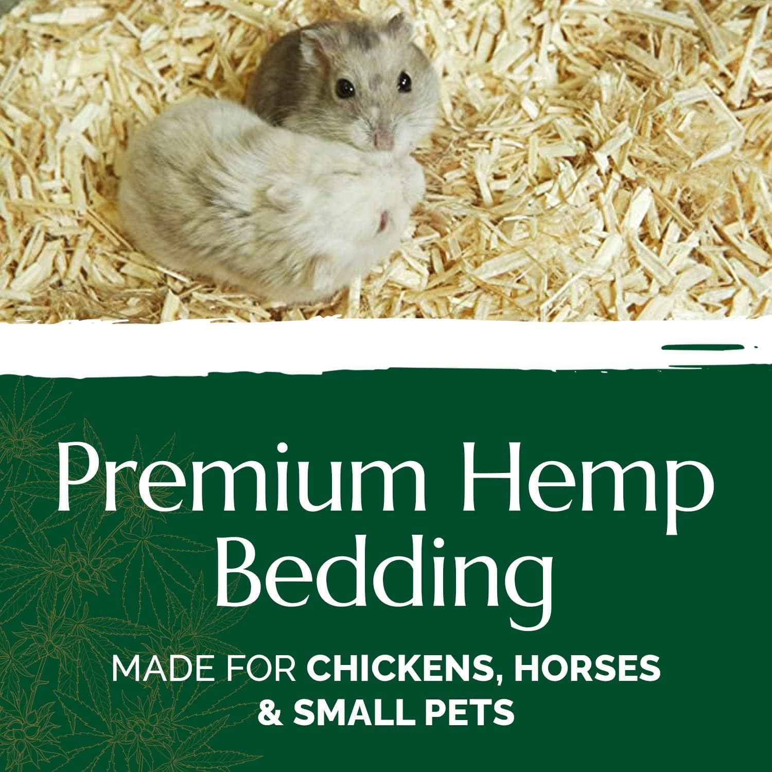Aubiose French Hemp Bedding 44lb — Chicken Coop & Horse Stall Bedding | Ultra Low Dust Odor Control Deep Litter Ready | Premium Hemp Shavings for Chickens Horses Rabbits & Small Animals (Pack of 2)